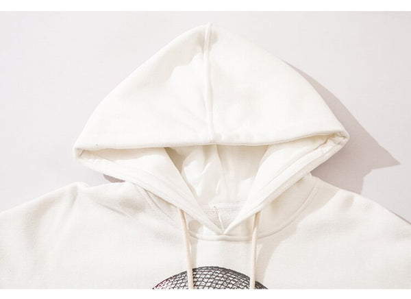 Hoodie Men Abstract Graphics Printed Fleece Pullovers Sweatshirt Couple Hipster Cool High Street Hooded Tops Streetwear