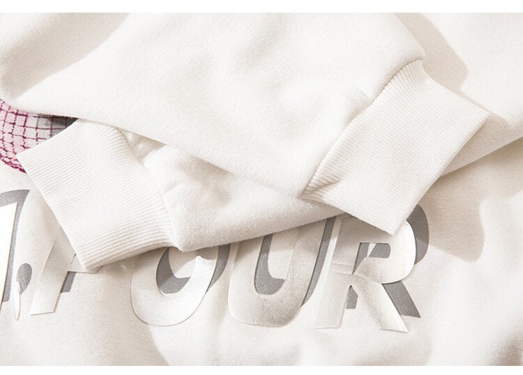 Hoodie Men Abstract Graphics Printed Fleece Pullovers Sweatshirt Couple Hipster Cool High Street Hooded Tops Streetwear