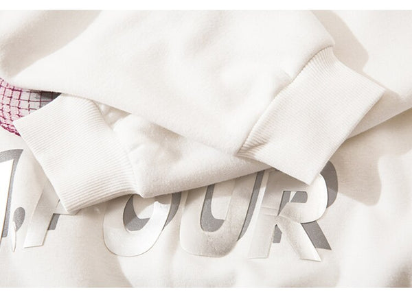 Hoodie Men Abstract Graphics Printed Fleece Pullovers Sweatshirt Couple Hipster Cool High Street Hooded Tops Streetwear