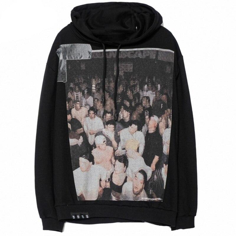 Hoodie Men Hip Hop Boys Hooded Tops Harajuku Hipster High Street Sweatshirt Couple Casual Oversized All-match Pullovers