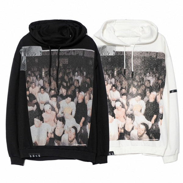 Hoodie Men Hip Hop Boys Hooded Tops Harajuku Hipster High Street Sweatshirt Couple Casual Oversized All-match Pullovers