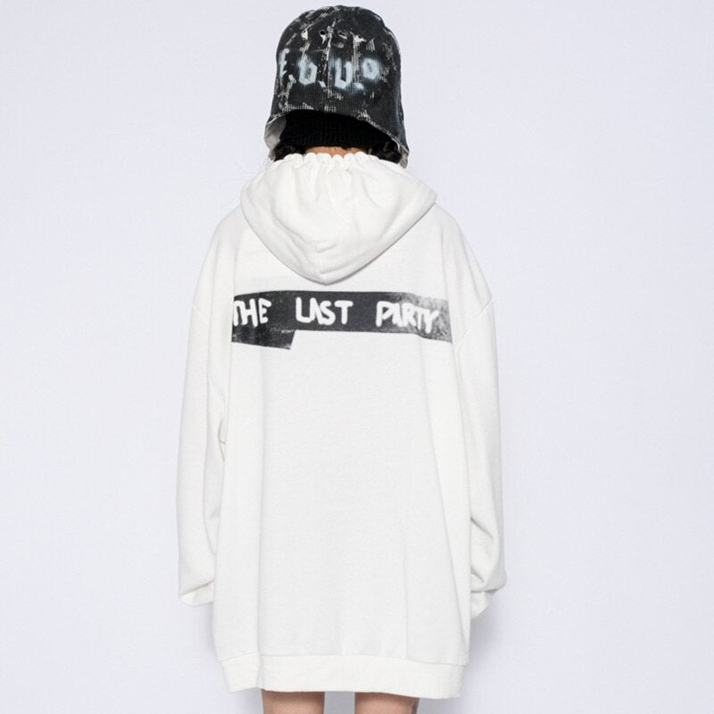 Hoodie Men Hip Hop Boys Hooded Tops Harajuku Hipster High Street Sweatshirt Couple Casual Oversized All-match Pullovers