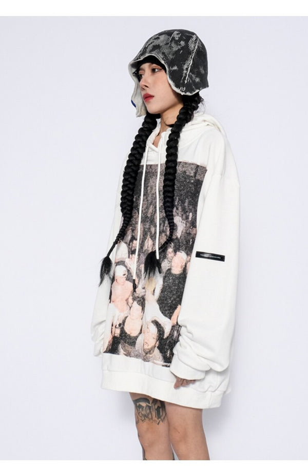 Hoodie Men Hip Hop Boys Hooded Tops Harajuku Hipster High Street Sweatshirt Couple Casual Oversized All-match Pullovers