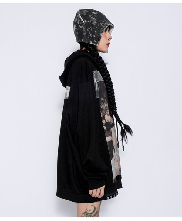 Hoodie Men Hip Hop Boys Hooded Tops Harajuku Hipster High Street Sweatshirt Couple Casual Oversized All-match Pullovers