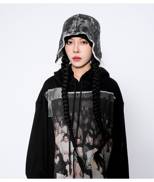 Hoodie Men Hip Hop Boys Hooded Tops Harajuku Hipster High Street Sweatshirt Couple Casual Oversized All-match Pullovers