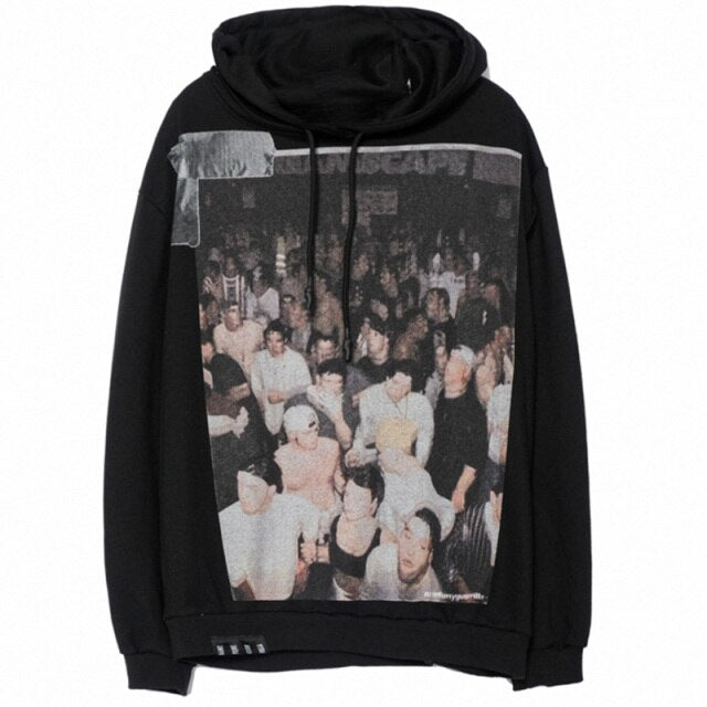 Hoodie Men Hip Hop Boys Hooded Tops Harajuku Hipster High Street Sweatshirt Couple Casual Oversized All-match Pullovers