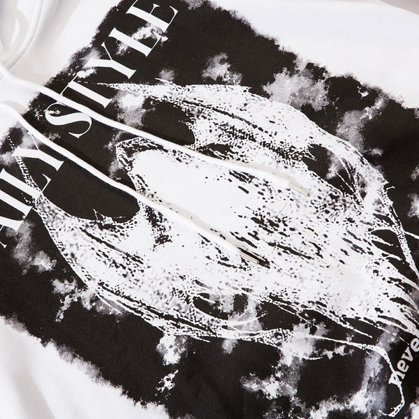 Hoodie Men Scary Demon Punk Letter Fleece Warm Pullover Diablo Style Punk Cool Harajuku Tops Casual Oversize Streetwear