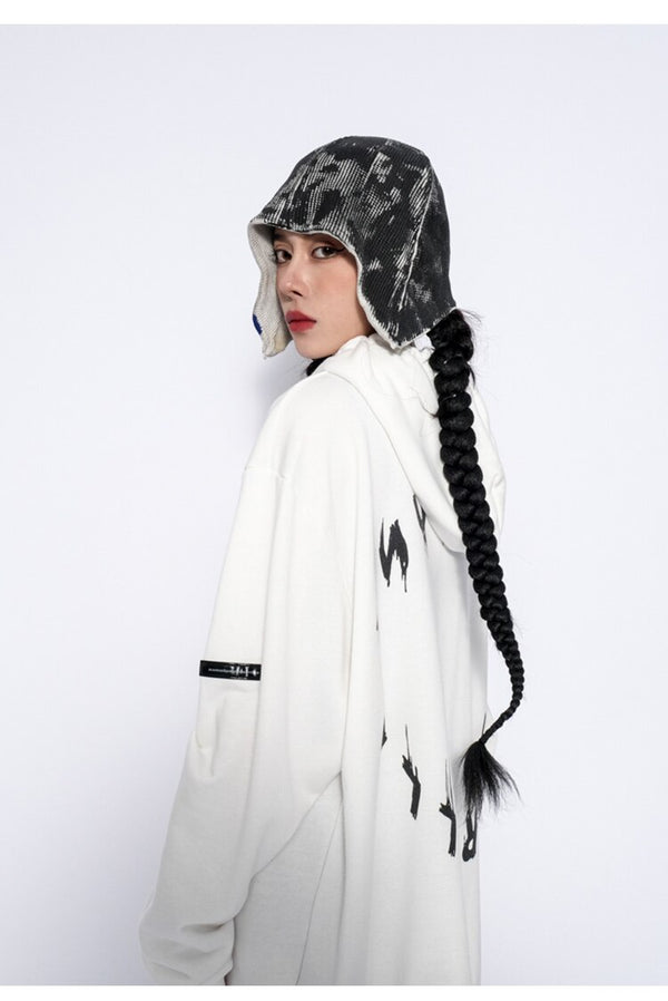 Hoodie Men Rock Gothic Girl Punk Letter Hooded Tops Hip Hop Harajuku Hipster Couple Casual Oversized All-match Pullover