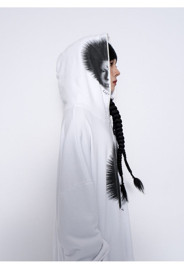 Hoodies Men Gothic Punk Boy Zipper Outwear Rock Cool Hipster Coats Casual Harajuku Hip Hop Oversized Couple Streetwear