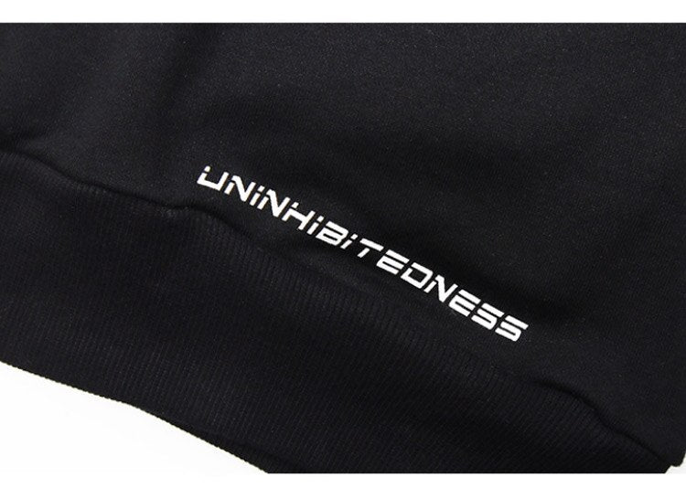Hoodie Men Japanese Comics Anime Portrait Print Oversize Sweatshirts Autumn Hooded Harajuku High Street Pullover Couple