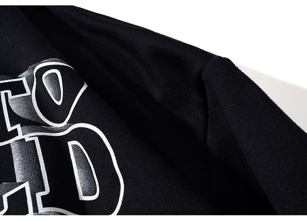 Hoodie Men Gothic Letter Comics Print Fleece Warm Pullover Couple Hipster Punk Cool High Street Hooded Tops Streetwear