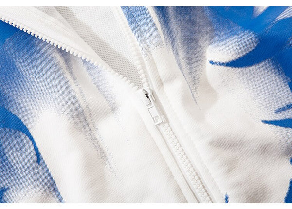 Hoodie Men Inkjet Letter Retro Portrait Print Pullovers High Street All-match Casual Coats Baggy Cozy Couple Streetwear