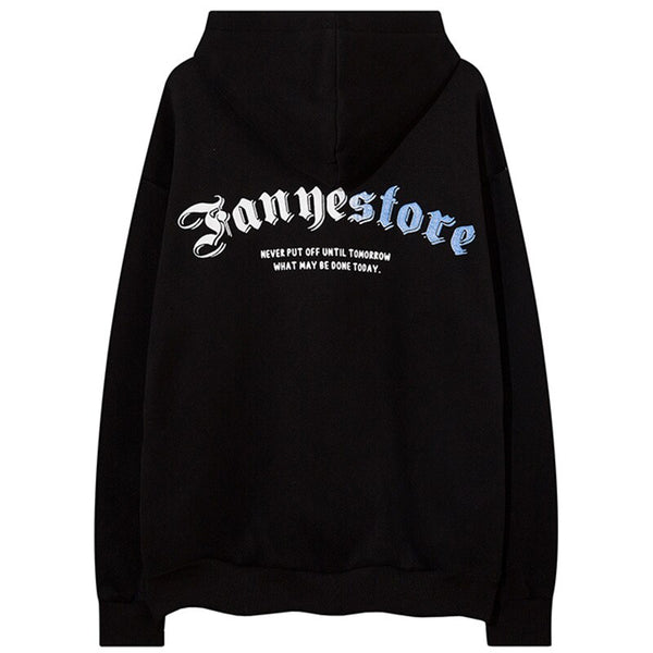 Hoodie Men Statue Harajuku Letter Fleece Pullover College Style All-match Casual Cozy Fashion Hipster Streetwear Couple