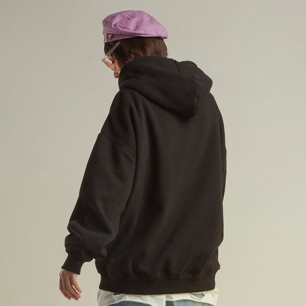 Hoodie Men Purple Gradient Butterfly Letter Printed Pullover Winter Oversize Hip Hop Fashion Harajuku Sweatshirt Winter