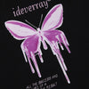 Hoodie Men Purple Gradient Butterfly Letter Printed Pullover Winter Oversize Hip Hop Fashion Harajuku Sweatshirt Winter
