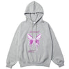 Hoodie Men Purple Gradient Butterfly Letter Printed Pullover Winter Oversize Hip Hop Fashion Harajuku Sweatshirt Winter