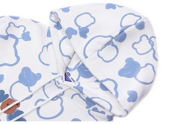 Hoodies Men Cute Bear Harajuku Letter Big Pockets Fleece Pullovers Hipster High Street Tops Oversize Couple Streetwear