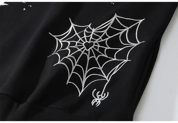 Hoodie Men Harajuku Letter Inkjet Heart-shaped Net Print Pullovers Hipster Casual Retro Varsity Hip Hop Tops Streetwear