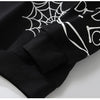 Hoodie Men Harajuku Letter Inkjet Heart-shaped Net Print Pullovers Hipster Casual Retro Varsity Hip Hop Tops Streetwear