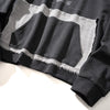 Hoodie Men Hit Color Patches Big Pocket Pullovers Loose Retro Distressed Punk Hipster High Street Sweatshirt Streetwear