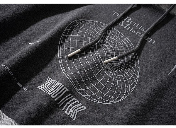 Hoodie Men Hit Color Patches Big Pocket Pullovers Loose Retro Distressed Punk Hipster High Street Sweatshirt Streetwear