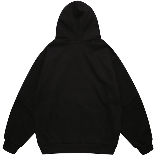 Hoodie Men Heart Bone Graffiti Fleece Warm Pullover Couple Oversize Casual College Style Hooded Tops Hipster Streetwear