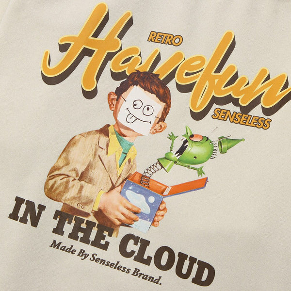 Hoodies Men Funny Boy Punk Letter Fleece Pullovers Hipster Preppy Style Baggy Cozy Casual Tops Simple Couple Streetwear