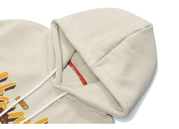 Hoodies Men Funny Boy Punk Letter Fleece Pullovers Hipster Preppy Style Baggy Cozy Casual Tops Simple Couple Streetwear