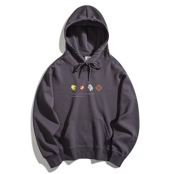 Hoodie Men Couple Funny Cool Cartoon Comics Print Pullover Hipster High Street Varsity Hooded Tops All-match Streetwear