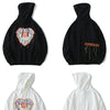 Hoodie Men Cute Heart-shaped Embroidery Hooded Pullover College Style Hipster Casual Loose Sweatshirt Couple Streetwear