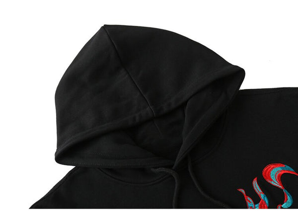 Hoodie Men Chinese Vintage Dunhuang Embroidery Sweatshirt Folk-custom Hipster Casual Cozy Hooded Tops Couple Streetwear