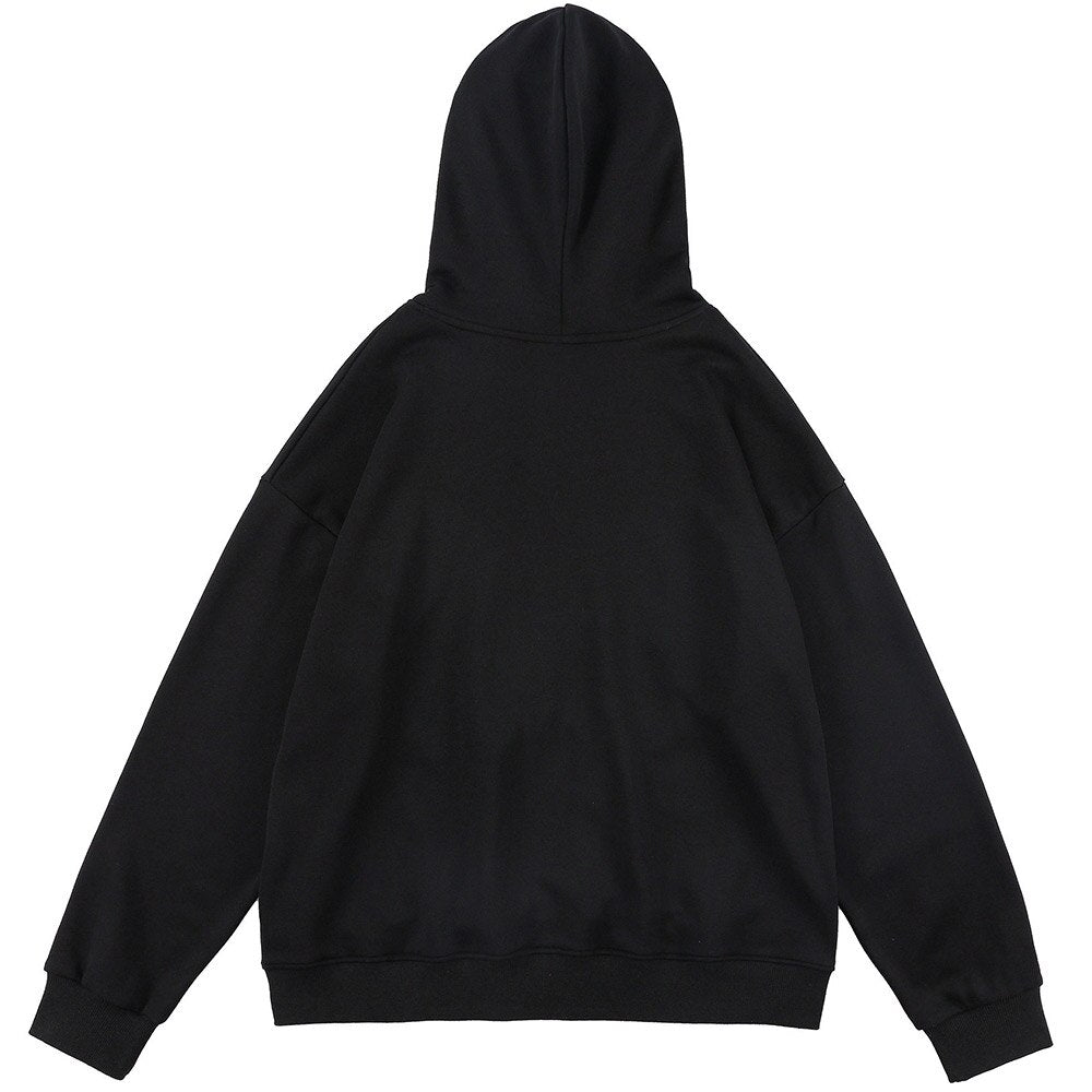 Hoodie Men Flowers Embroidery Tassel Hooded Pullover Autumn Casual Baggy Hip Hop Harajuku Sweatshirts Couple Streetwear