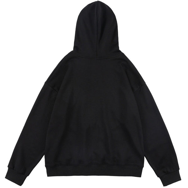 Hoodie Men Flowers Embroidery Tassel Hooded Pullover Autumn Casual Baggy Hip Hop Harajuku Sweatshirts Couple Streetwear