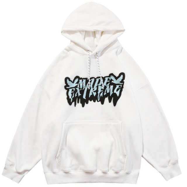 Hoodie Men Diamond Letter Print Big Pocket 3 Color Optional Couple Oversize All-match Hooded Pullover Autumn Streetwear
