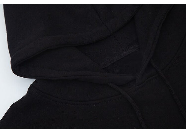 Hoodie Men Heart-shaped Illusion Fairy Printed Hooded Sweatshirt Casual Cozy Harajuku Fashion Oversized Pullover Winter