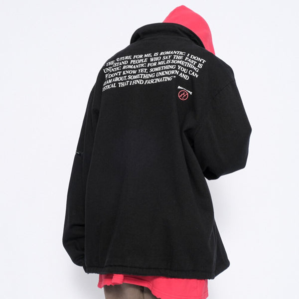 Jacket Men Hipster Portrait Turn-down Coat Punk Fashion Cool Hip Hop Jackets Oversize Varsity Outwear Couple Streetwear