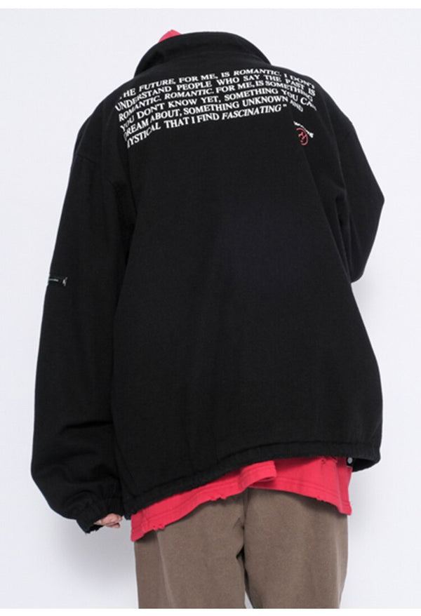 Jacket Men Hipster Portrait Turn-down Coat Punk Fashion Cool Hip Hop Jackets Oversize Varsity Outwear Couple Streetwear