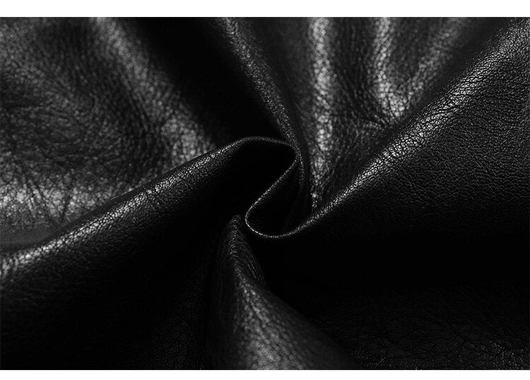 Thick Leather Parkas Men Letter Zipper Pockets Motorcycle Jacket Winter Men Loose Fashion Punk All-match Outwear Unisex