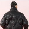 Windproof Leather Parkas Coats Embroidery Winter Jacket Men Solid Color All-match High Street Drawstring Zipper Outwear