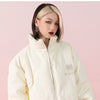 Windproof Leather Parkas Coats Embroidery Winter Jacket Men Solid Color All-match High Street Drawstring Zipper Outwear