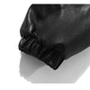 Windproof Leather Parkas Coats Embroidery Winter Jacket Men Solid Color All-match High Street Drawstring Zipper Outwear