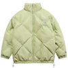 Windproof Leather Parkas Coats Embroidery Winter Jacket Men Solid Color All-match High Street Drawstring Zipper Outwear