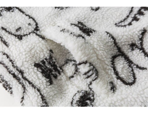 Lambswool Parkas Winter Jacket Men Dinosaur Graffiti Fuzzy Casual Fashion Hip Hop Baggy Oversized Coat Couple Outerwear