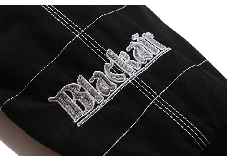 Thicken Baseball Jacket Men Plaid Embroidery Button Bomber Coat Winter Fashion High Street Oversized Jackets Streetwear