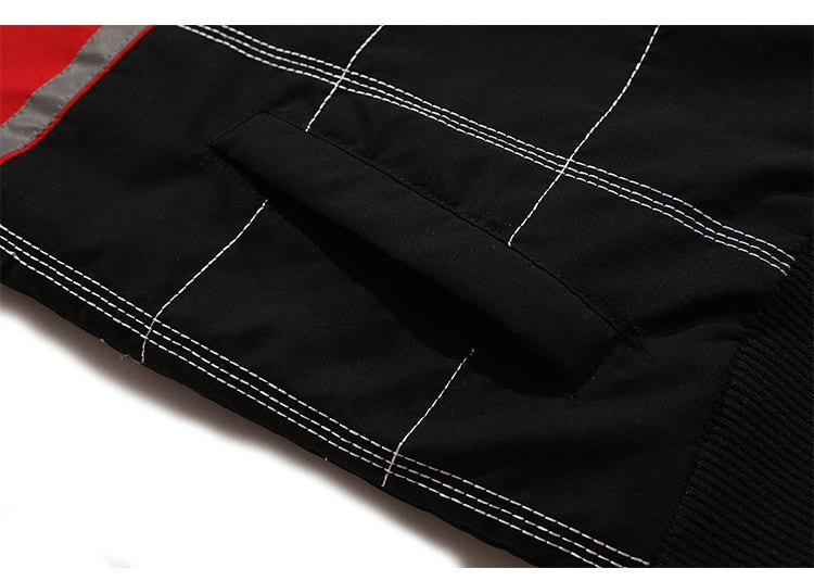 Thicken Baseball Jacket Men Plaid Embroidery Button Bomber Coat Winter Fashion High Street Oversized Jackets Streetwear