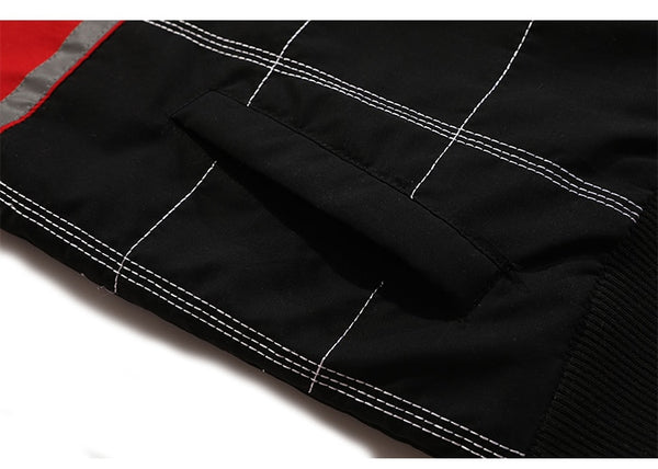 Thicken Baseball Jacket Men Plaid Embroidery Button Bomber Coat Winter Fashion High Street Oversized Jackets Streetwear