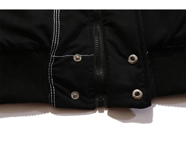 Thicken Baseball Jacket Men Plaid Embroidery Button Bomber Coat Winter Fashion High Street Oversized Jackets Streetwear