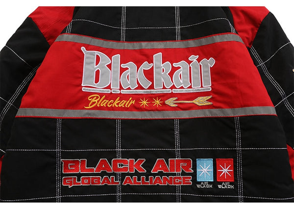 Thicken Baseball Jacket Men Plaid Embroidery Button Bomber Coat Winter Fashion High Street Oversized Jackets Streetwear