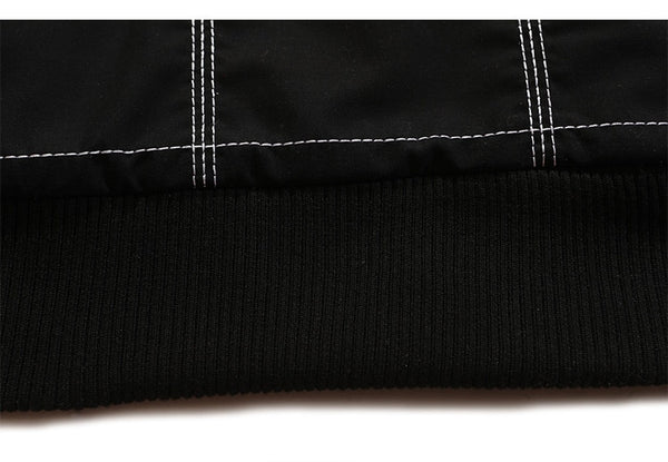 Thicken Baseball Jacket Men Plaid Embroidery Button Bomber Coat Winter Fashion High Street Oversized Jackets Streetwear