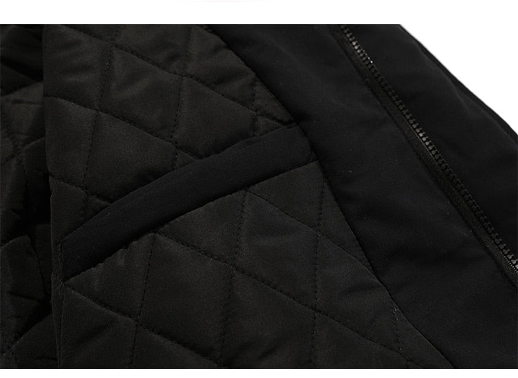 Thicken Baseball Jacket Men Plaid Embroidery Button Bomber Coat Winter Fashion High Street Oversized Jackets Streetwear